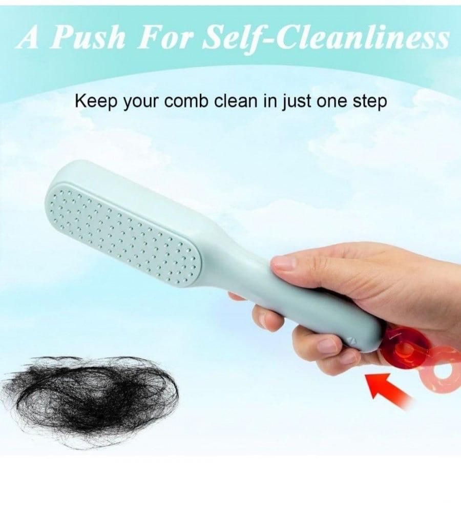 Self-Cleaning Anti-Static Massage Comb for Adults & Kids