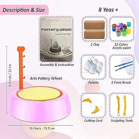 Kids Battery Operated Pottery Wheel & Painting Kit