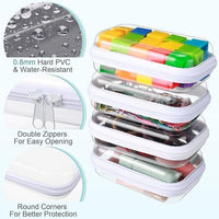 6 Pcs Clear Hard Zipper Pouches for Multipurpose Use