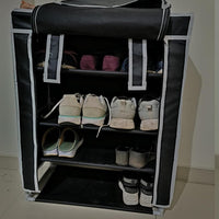 4 Rack Collapsible Wardrobe Cabinet and Shoe Rack