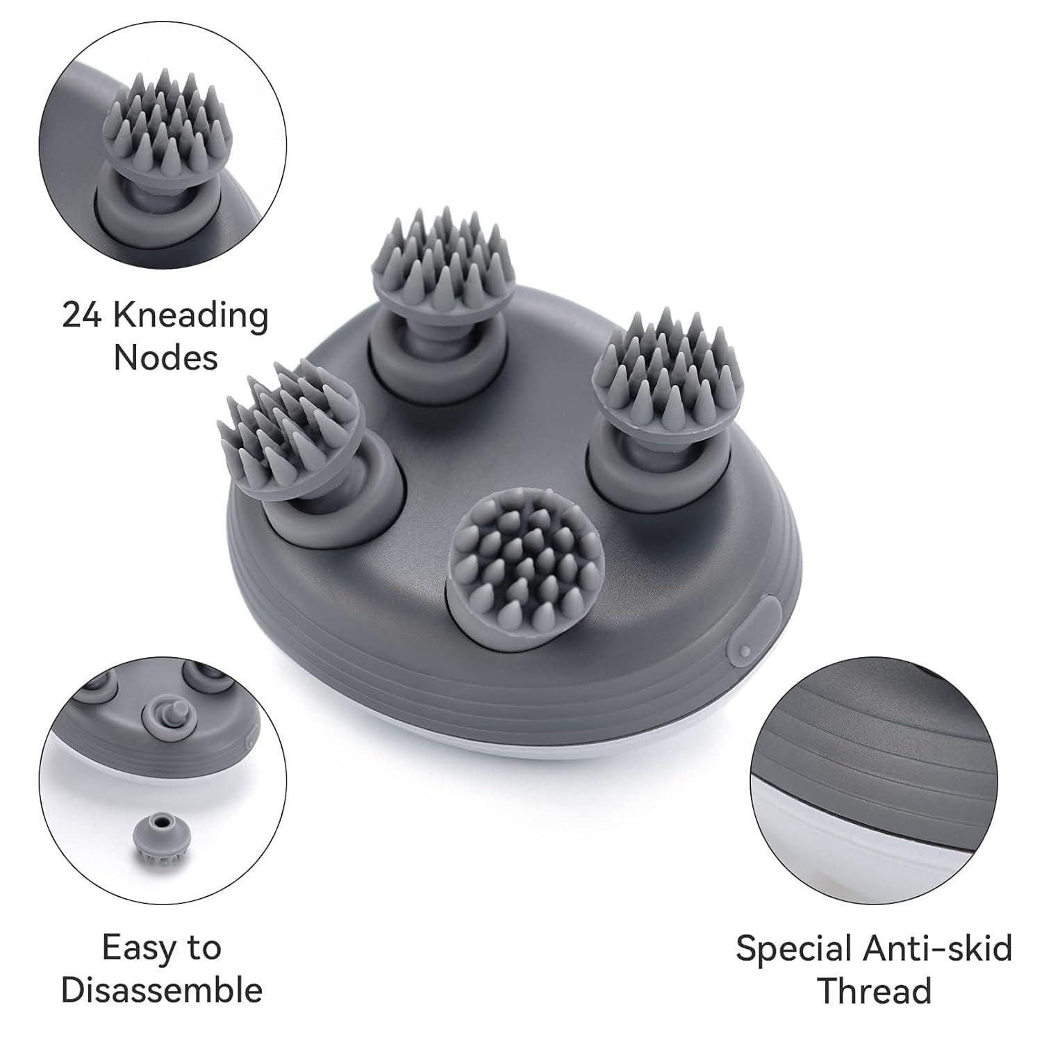 Electric Scalp Massager – 360° Kneading & Vibration Relaxation