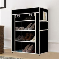 4 Rack Collapsible Wardrobe Cabinet and Shoe Rack