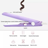 2-in-1 Mini Hair Straightener and Curler