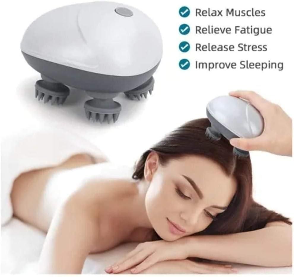 Electric Scalp Massager – 360° Kneading & Vibration Relaxation