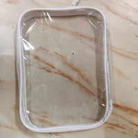 6 Pcs Clear Hard Zipper Pouches for Multipurpose Use