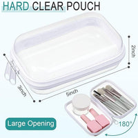 6 Pcs Clear Hard Zipper Pouches for Multipurpose Use