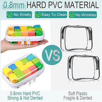 6 Pcs Clear Hard Zipper Pouches for Multipurpose Use
